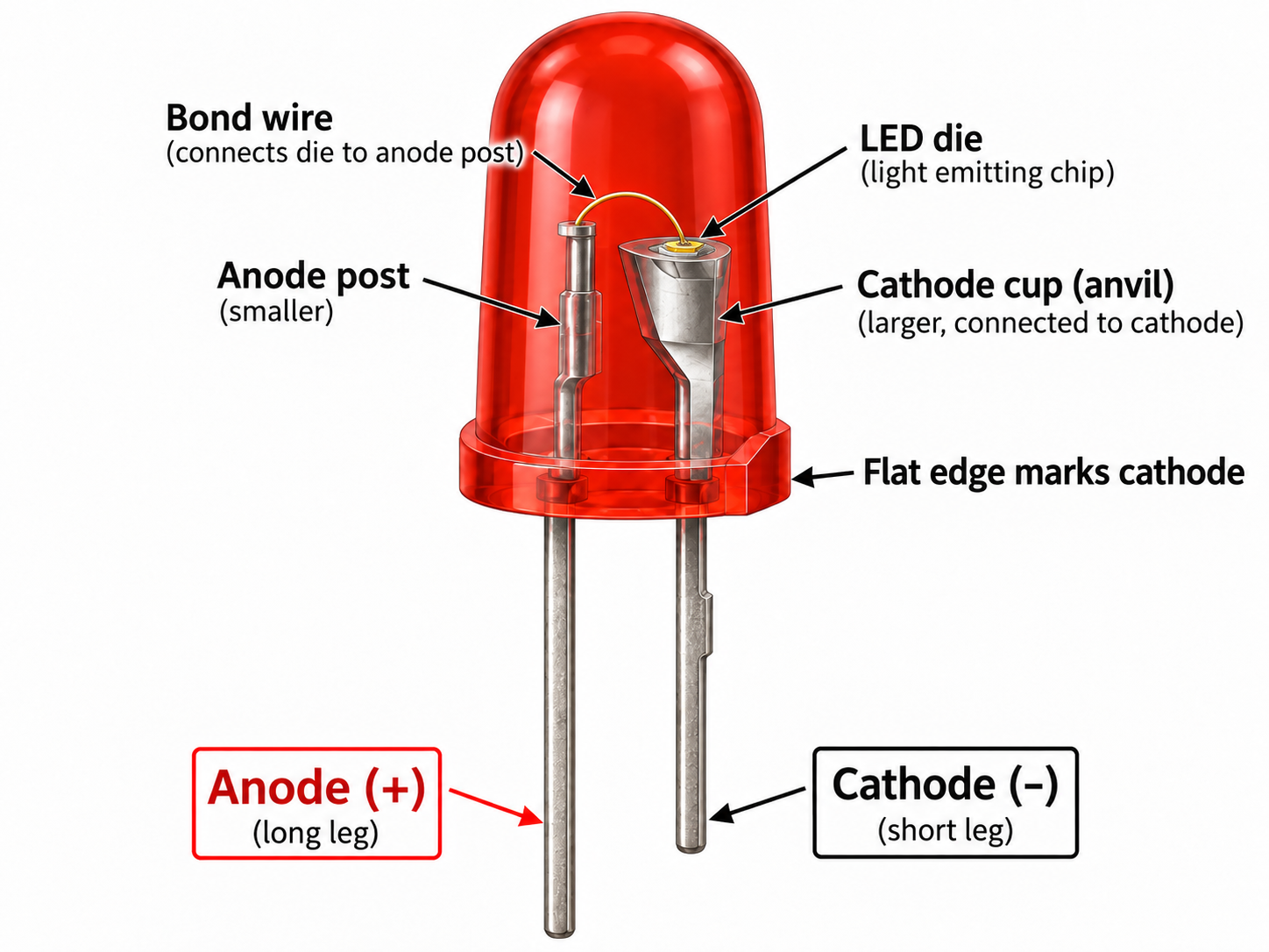 Arduino UNO connected to a breadboard with a red LED and current-limiting resistor