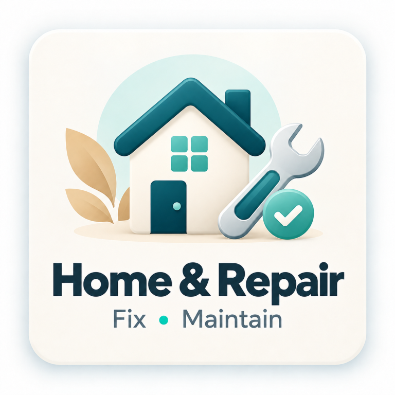 House with tools representing home repair and maintenance